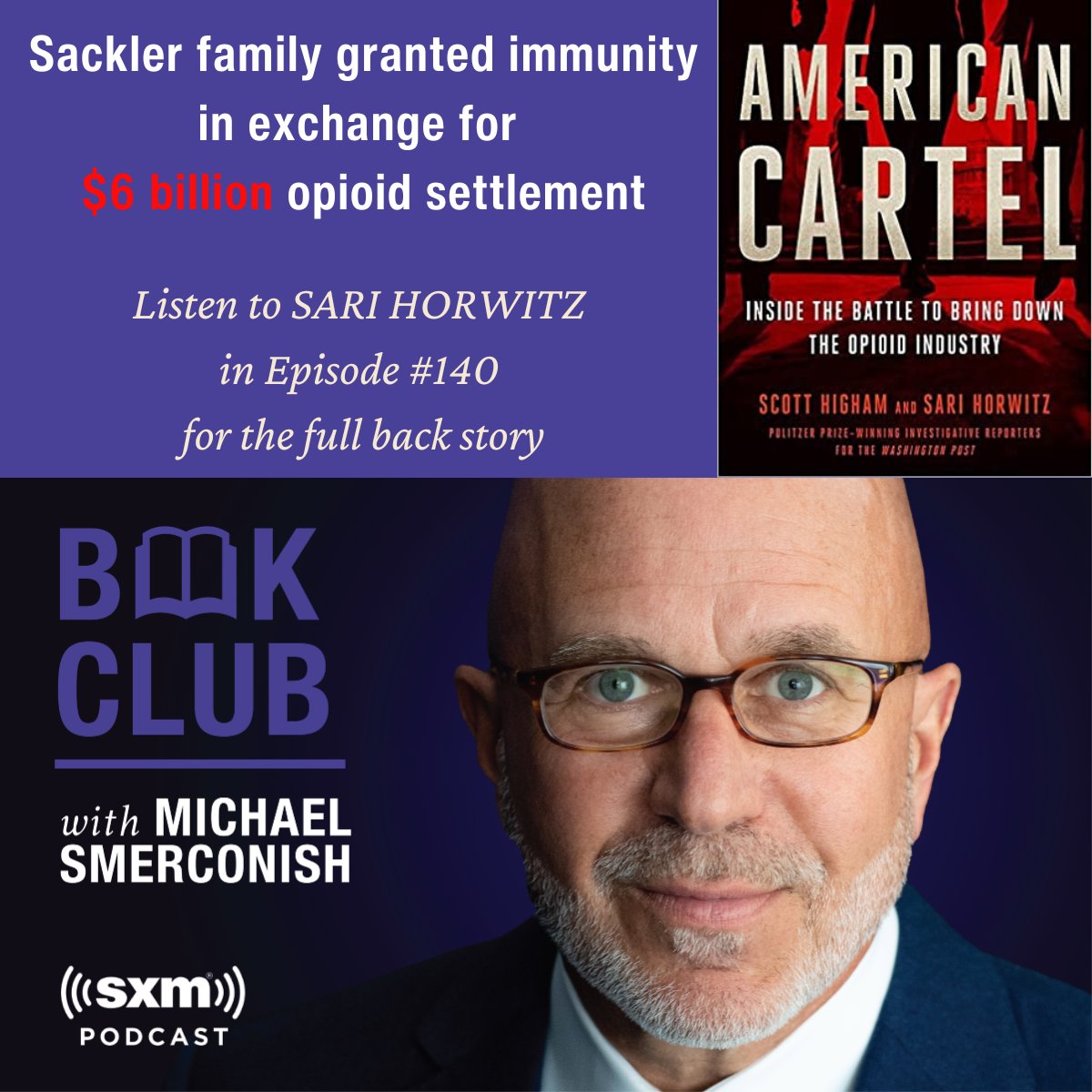 As mentioned on today's broadcast. Listen my discussion with @SariHorwitz - American Cartel: Inside the Battle to Bring Down the Opioid Industry by >> loom.ly/neGXrNc