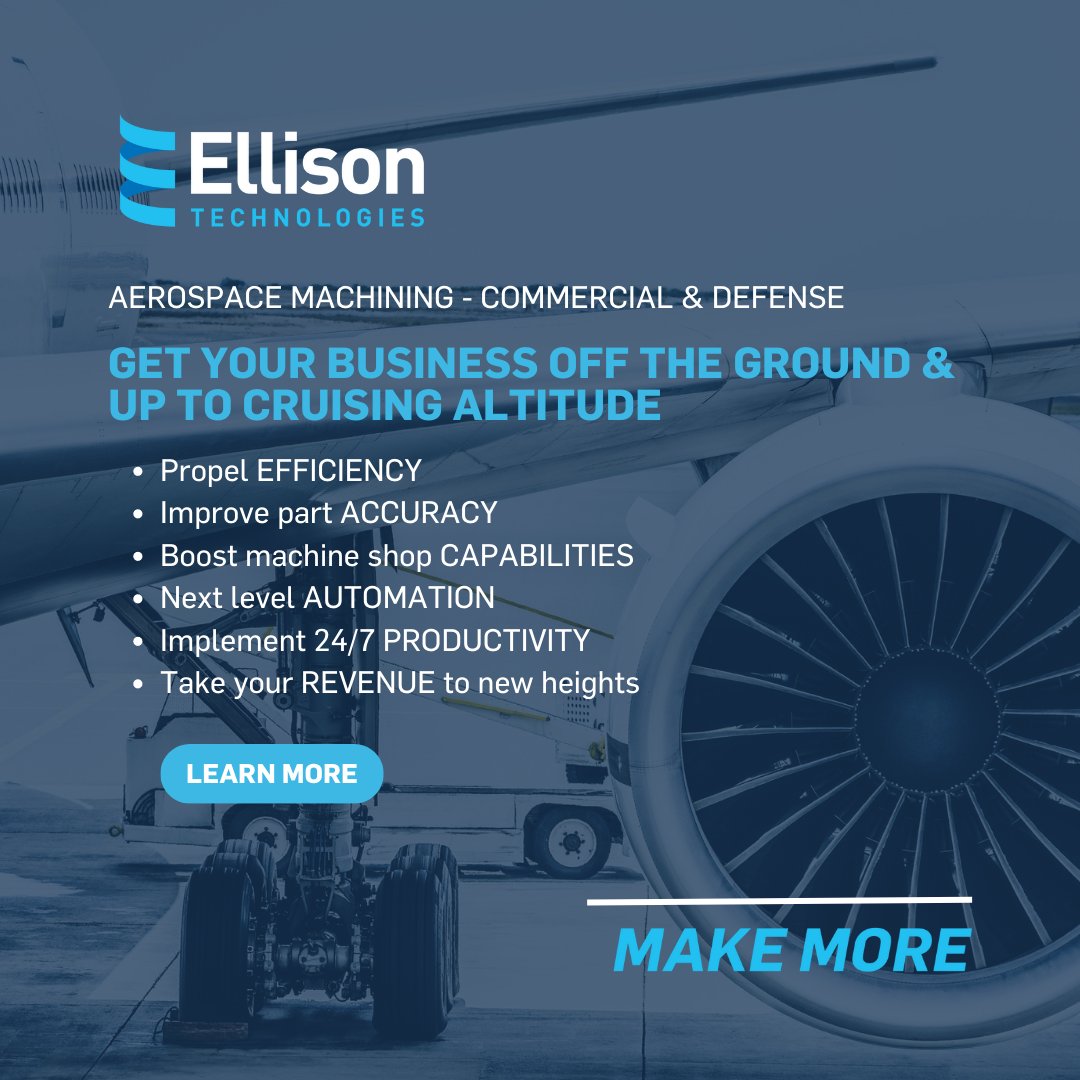 EllisonTech's tweet image. 🚀✨ Empowering aerospace manufacturers to reach new heights!

We understand the challenges that aerospace manufacturers face, and at Ellison Technologies, we&apos;re here to help you conquer them all.

bit.ly/43bUZJ2

#AerospaceIndustry #makemore #ellisontech