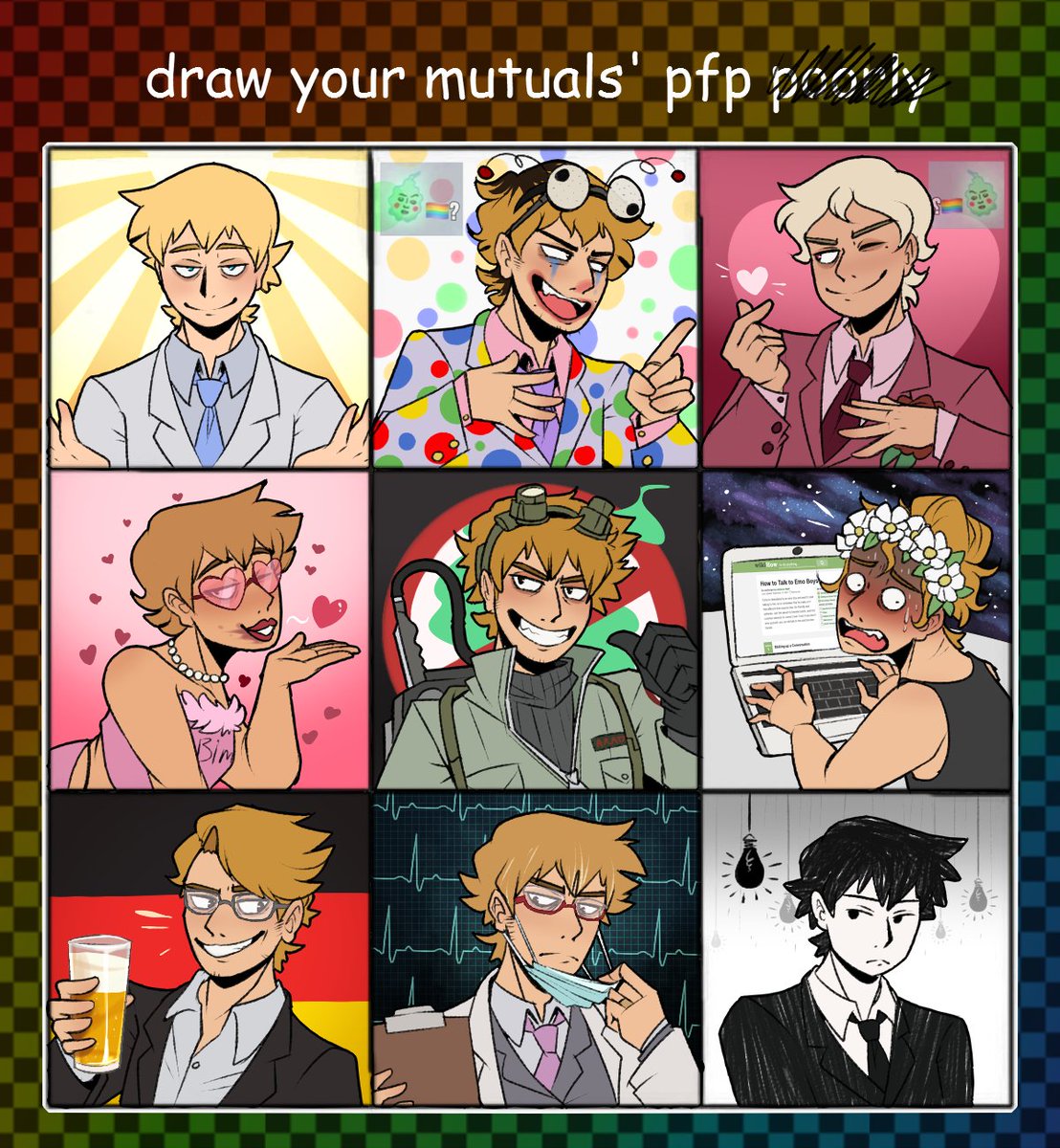 Rawrgen's tweet photo. // Thank you guys for giving me an excuse to draw everyone, you're all so fun to draw, lots and lots of love <3 https://t.co/H6B5UkAn1l