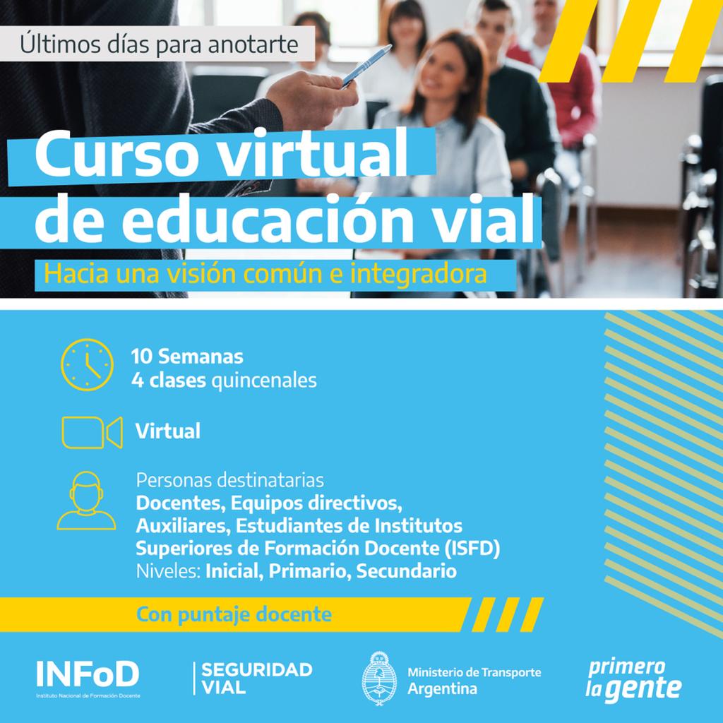 ⚠️ ¡Convocatoria extendida!

La #EducaciónVial es clave como agente transformador de la #CulturaVial para convivir con respeto en las calles y rutas de cada rincón de Argentina y reducir la siniestralidad.