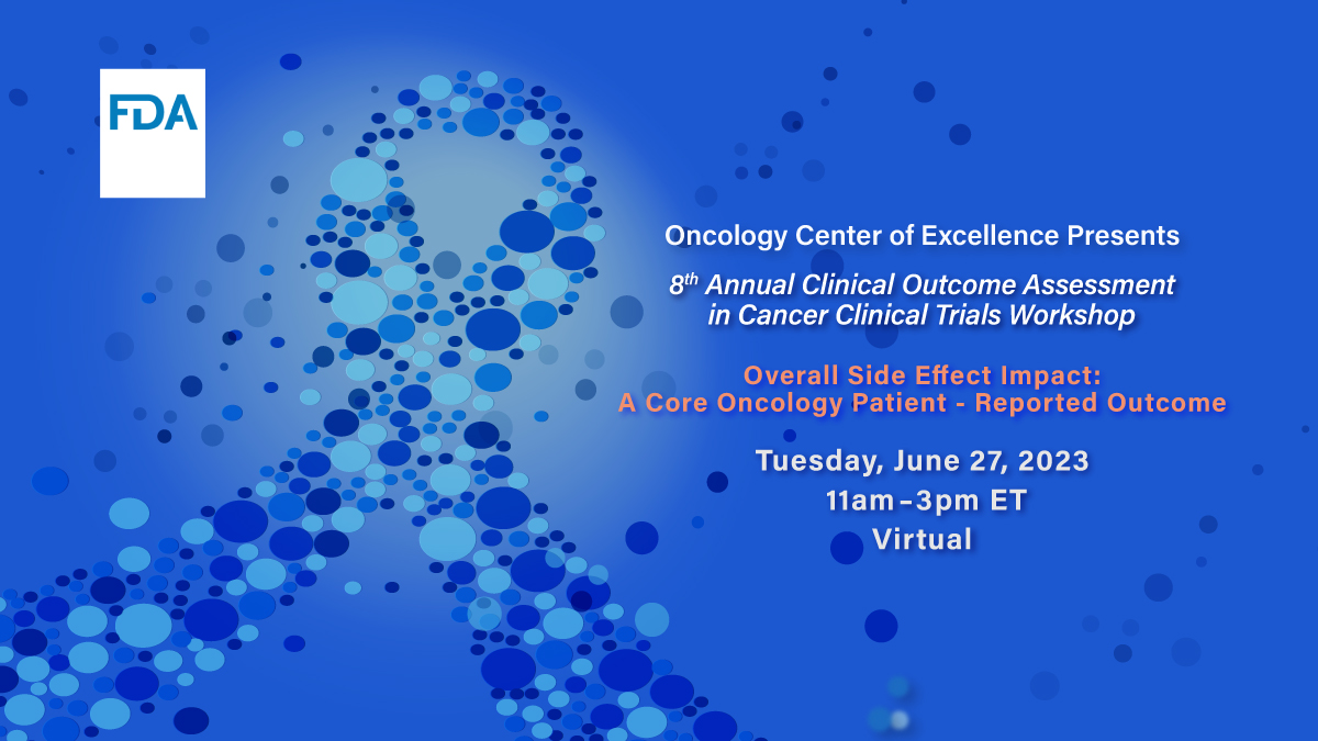 Register and join us June 27 at 11am ET. FDA 8th Annual COA-CCT Workshop. #OCEOutcomes23 fda.zoomgov.com/webinar/regist…