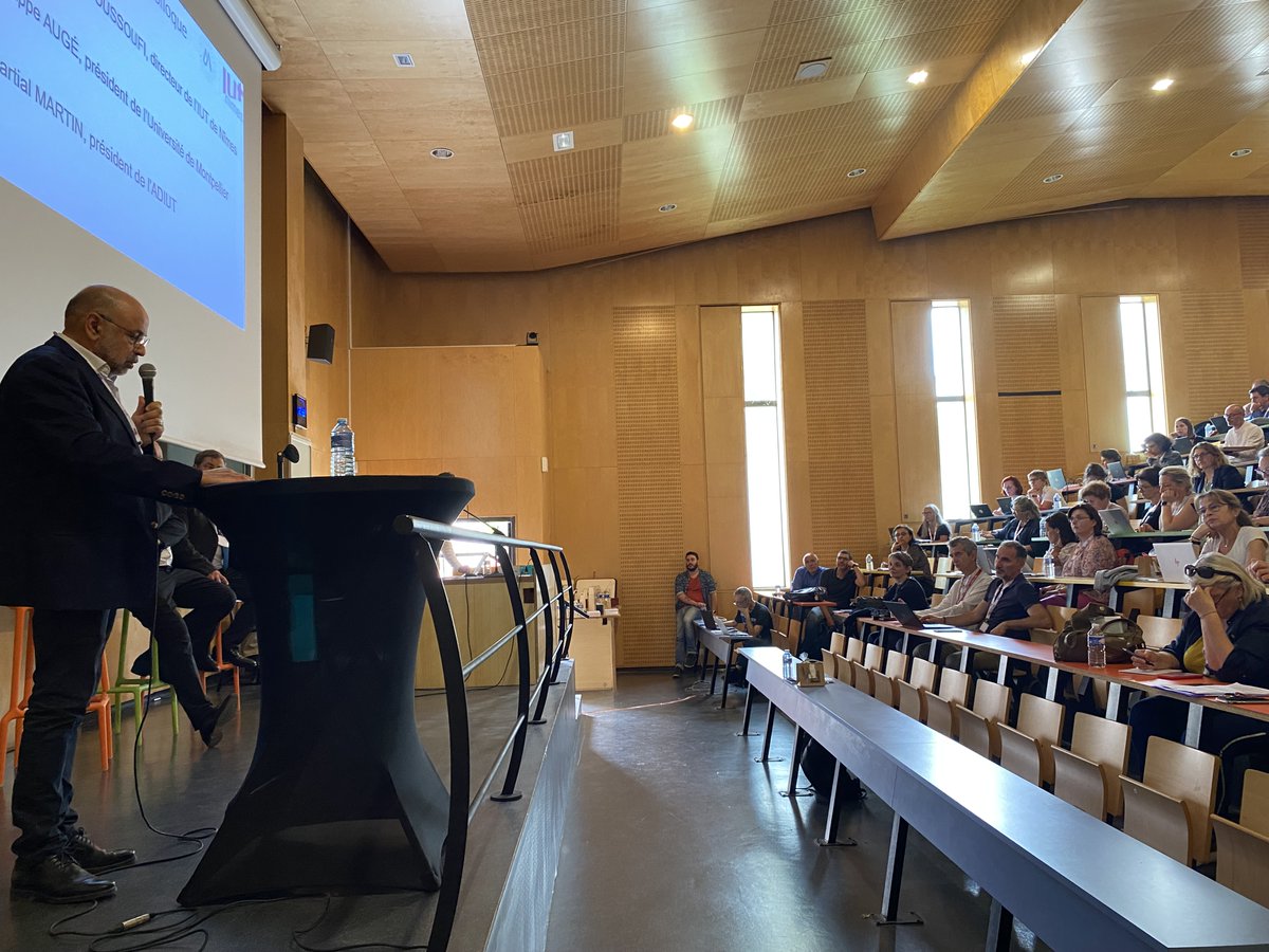 Philippe_Auge's tweet photo. Très heureux d'accueillir à l'@iutnimes @umontpellier l'Assemblée des Directeurs d'IUT ADIUT @lesIUT qui y tient son colloque "Formation continue et alternance en IUT, la force du réseau" pour échanger sur les enjeux actuels et futurs avec experts, décideurs et professionnels https://t.co/6SGORoGJZI