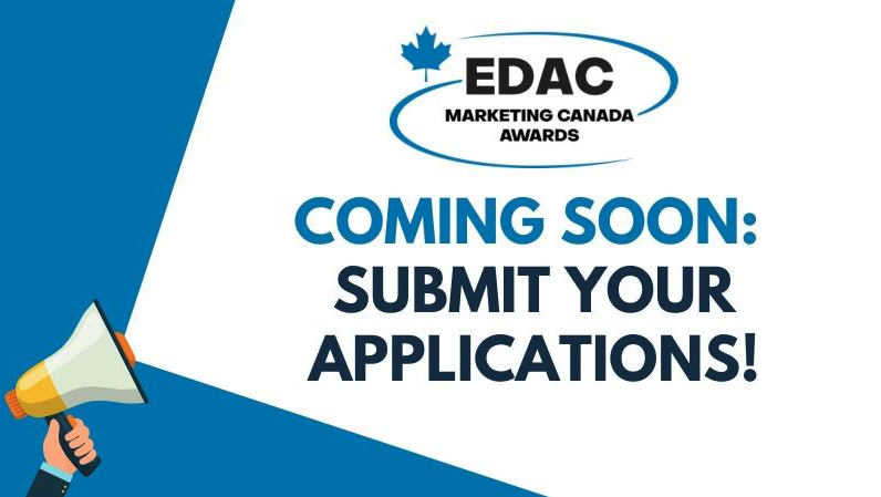 E_D_A_C's tweet photo. EDAC's #MarketingCanadaAwards submissions open Monday, June 5! 🏆📣

Celebrate your community's marketing excellence by submitting projects within any of our 12 awards categories! 

Learn more &amp; prepare your submissions ⤵️
https://t.co/PChh0oX92P https://t.co/GfuWlum7oZ