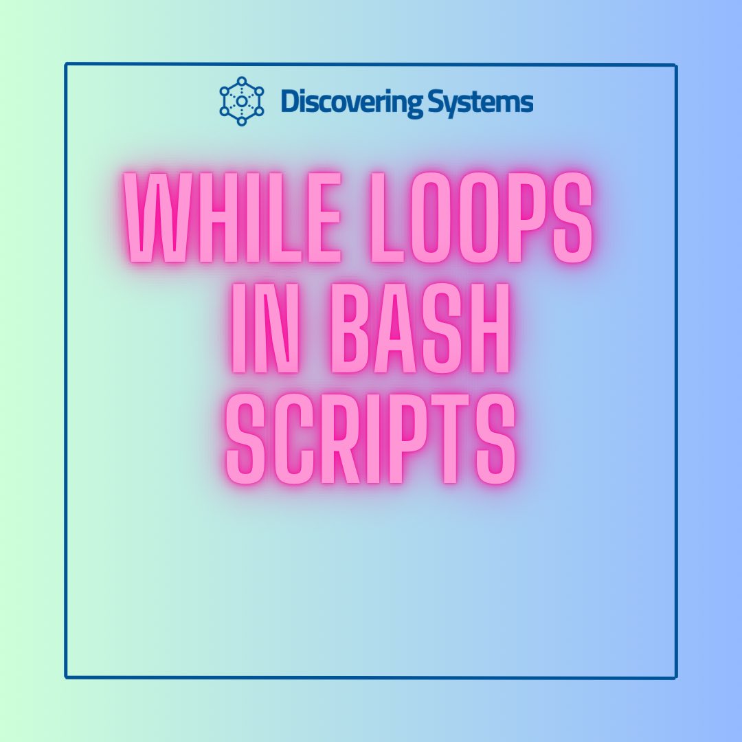 Discoveringsys's tweet image. Bash while loops: Unleashing the power of repetition, like a persistent echo echoing echoes 😊
#bashscripting #linux #linuxadmin #networkautomation #networkengineer #systemadmin
