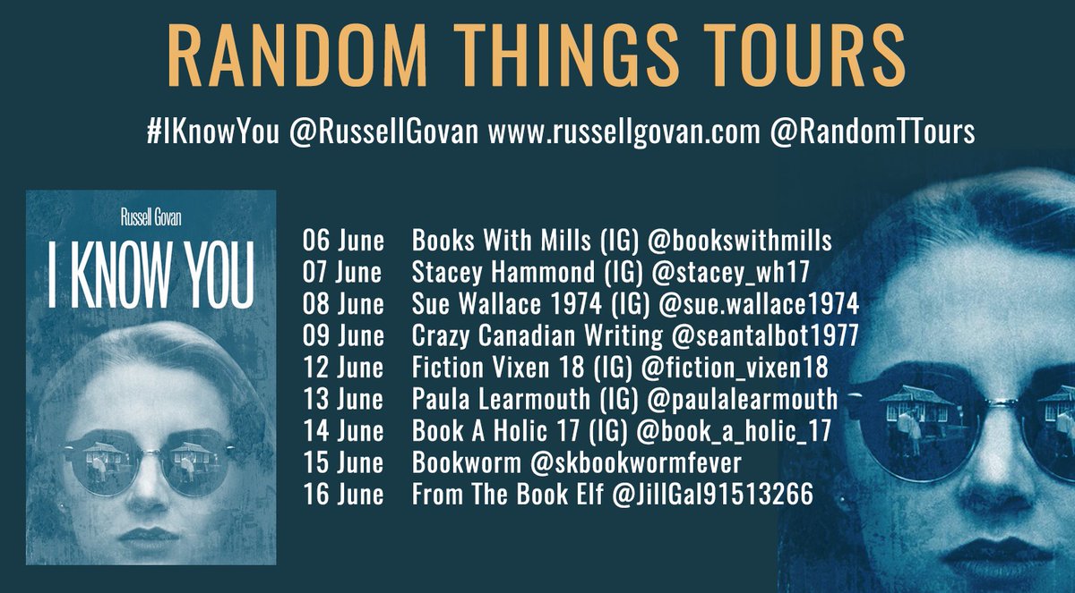 RandomTTours's tweet photo. Don't miss this #RandomThingsTours Blog Tour for #IKnowYou by @RussellGovan 

Begins 06 June 

@skbookwormfever https://t.co/5Iy009UhSE