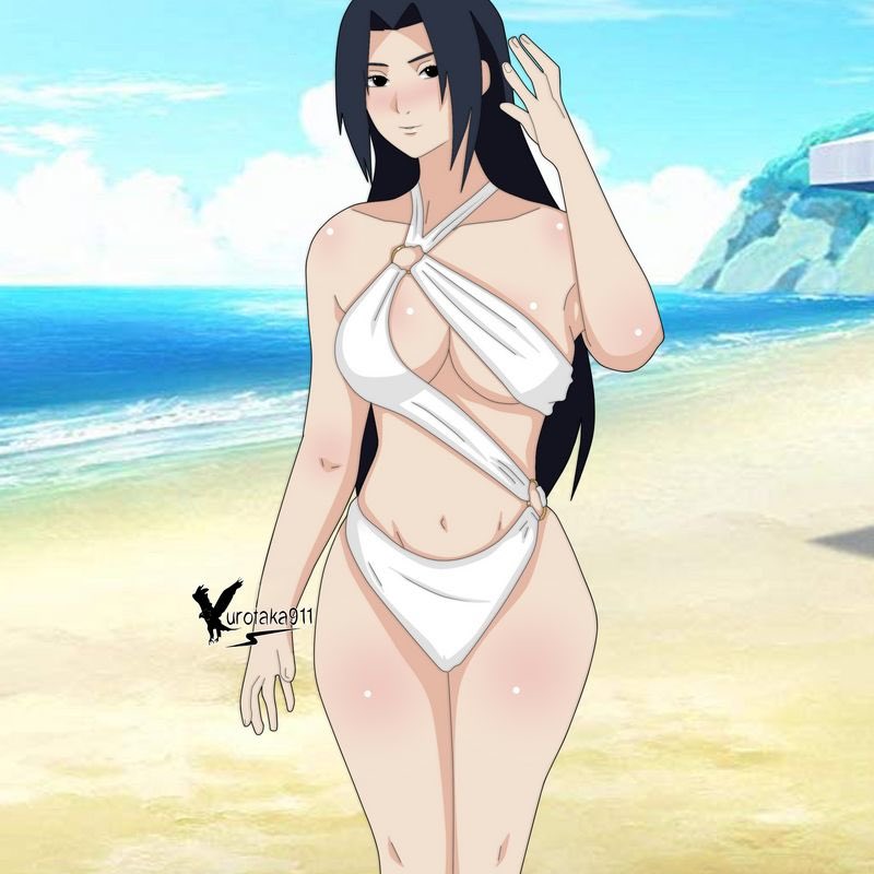 I tried out a ,,more revealing“ Bathing Suit Bikini for Fugaku.❤️👙🩱 Maybe its even a bit too much skin revealing. Well I‘m doing this post ONLY for my Handsome Fugaku!❤️😍😋🔥💓😏  How do you find this look Fugaku?😏😋💦 I‘m going to swim in the ocean, wanna join Sama?