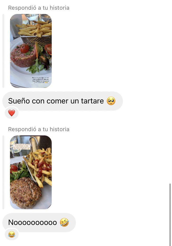 natalialunares's tweet photo. Me equivoqué de plato y terminé pidiendo carne cruda, pedí el favor de que me la cocinaran un poco más. La mesera indignada y molesta me hizo el favor. 
Conté la historia en Instagram y mis amigos 🇫🇷 automáticamente: https://t.co/sC3Nf5v9qD