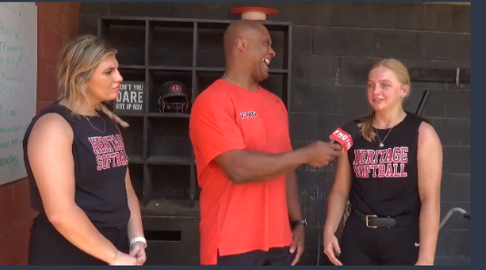 FridayNghtGlory's tweet photo. VIDEO Kenny Matthews talks Colleyville Heritage Pitcher Lindesy McConnell &amp; 2B Karine Morrison about their 2-1 win over Northwest, and qualifying for the 5a state softball finals https://t.co/KlEaAprQRT #txhssoftball #FNGsports https://t.co/2k991Kjm2b