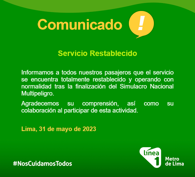 #LÍNEA1Informa