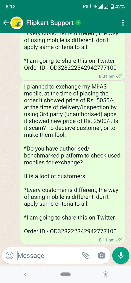 LION_2197's tweet photo. Is it hidden ajenda?
@Flipkart 
@flipkartsupport 
#Flipkart 
#customerexperience

No satisfied answers. https://t.co/sUXXUi0OX9