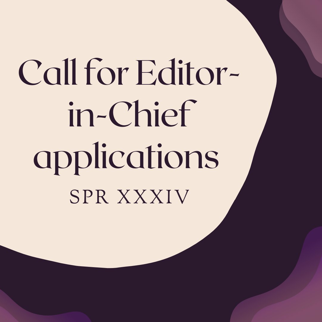 trinityspr's tweet photo. The Social and Political Review has opened applications for the role of Editor-in-Chief for Volume XXXIV. All are encouraged to apply to lead Trinity's prestigious undergraduate social sciences journal. Deadline: 30/06/23. https://t.co/E66wvkpa7x