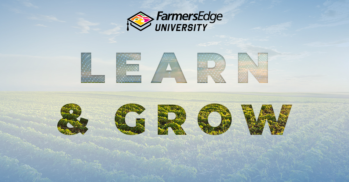 Farmers Edge University offers 15 courses designed to help growers optimize the impact of FarmCommand.

From imagery, weather, crop planning, field management, scouting, and more, growers can complete courses and unlock the knowledge to increase yields in 30 minutes or less.
