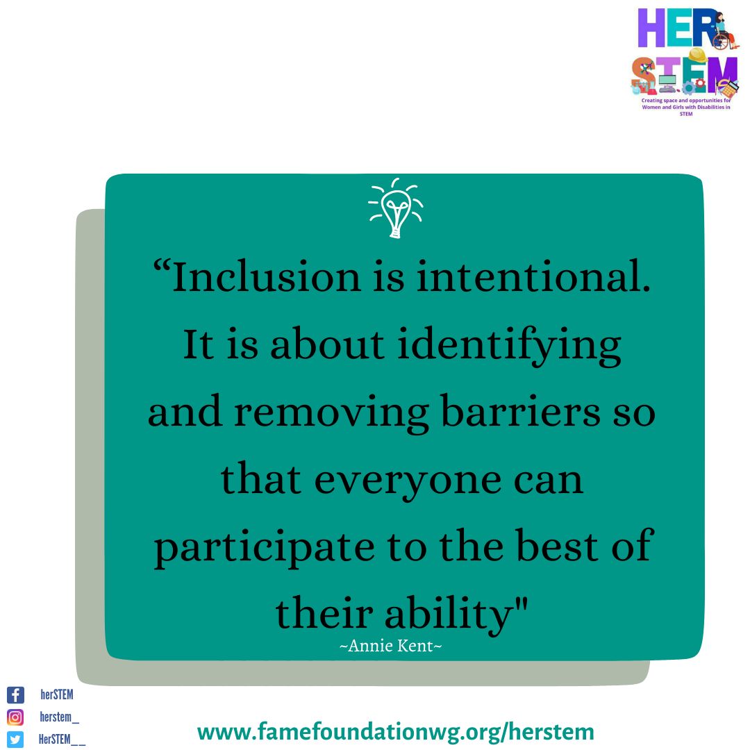 It is deliberate inclusion. It entails locating and eliminating obstacles so that everyone can take part as fully as possible.

#disability
#disabilityrights
#disabilityawareness
#disabilityadvocate