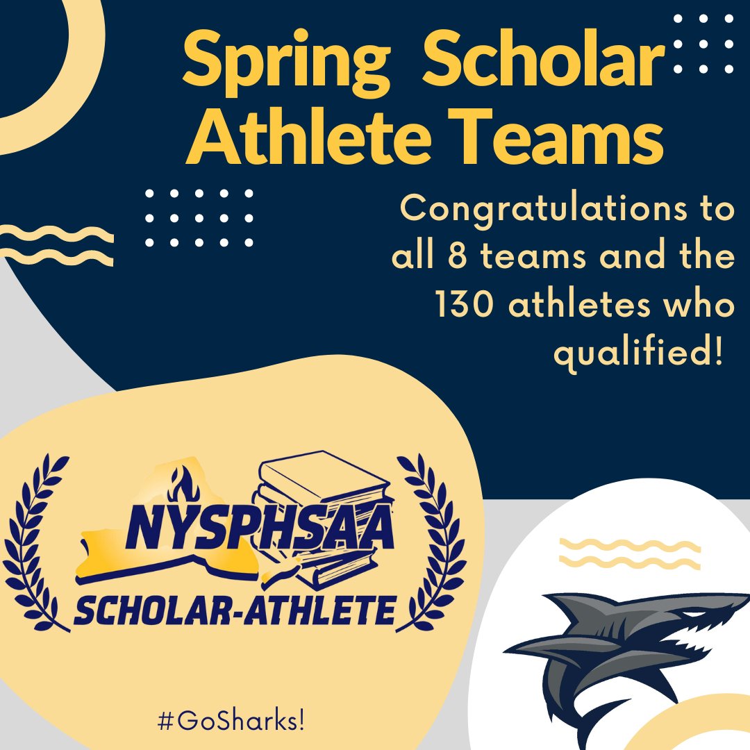 Congratulations to all teams and athletes who earned this distinction! <a href="/SectXISuffolk/">SectionXI</a> <a href="/NYSPHSAA/">NYSPHSAA</a> <a href="/esm_csd/">Eastport-South Manor Central School District</a> #GoSharks