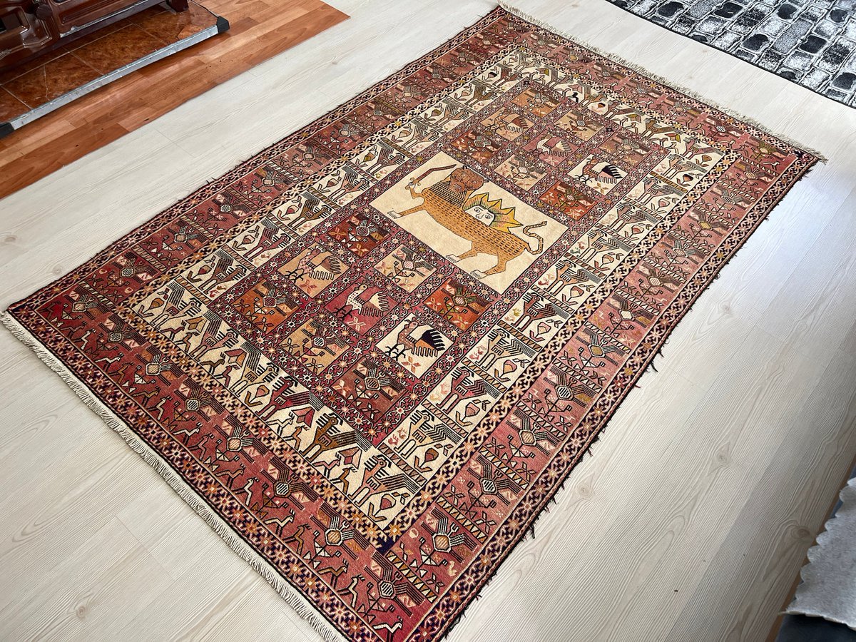 Excited to share the latest addition to my #etsy shop: Silk Soumak Rug /4.25x6.80 feet / Soumak Kilim Rug, Hand Embroidered Rug, Vintage Decorative Rug etsy.me/3WEUMM8 #wedding #rectangle #animalprint #entryway #coastaltropical #area #silk #silksoumakrug #souma