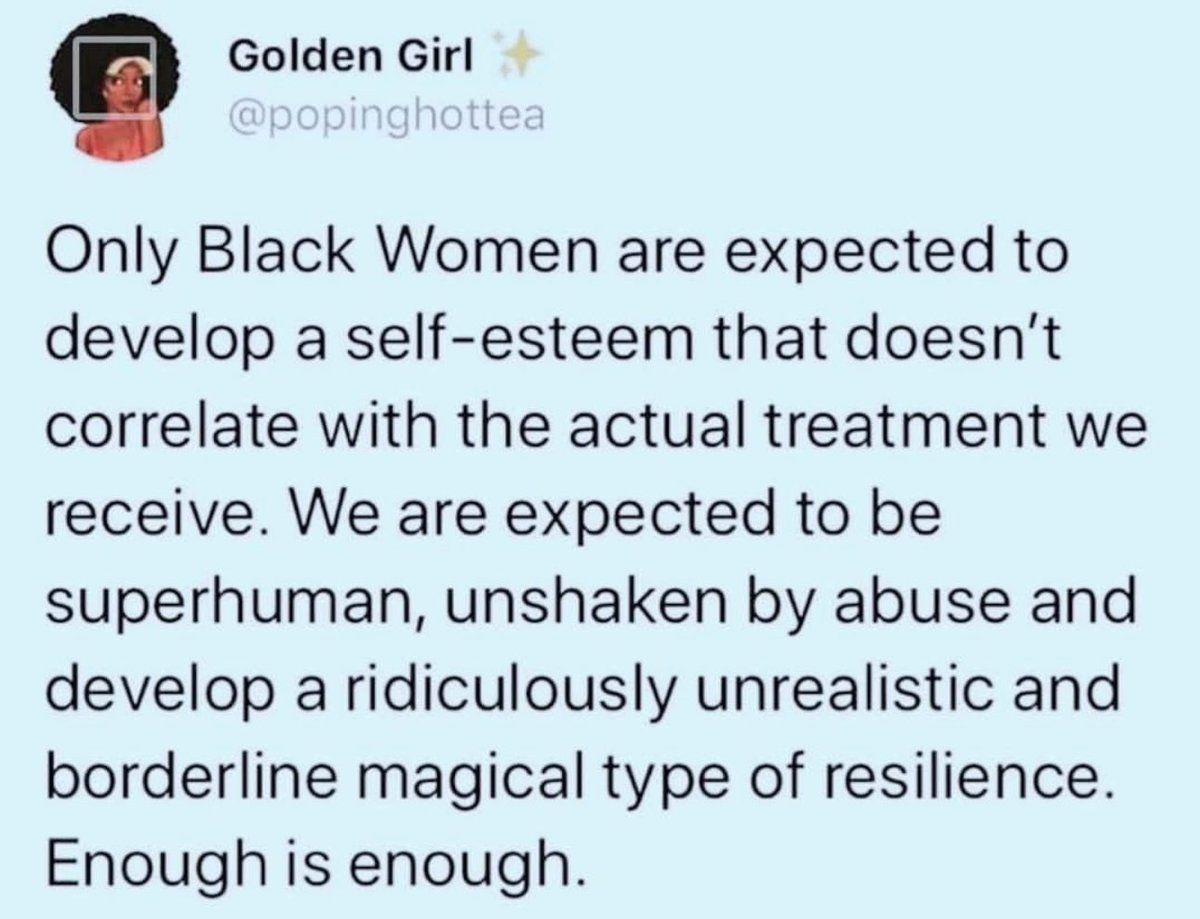 This. 

The myth of the strong Black Woman is harmful, reductive, and dismissive of our humanity. We deal with the BS both inside and outside the workplace and it's toxic AF. 
#wednesdaywisdom #blackatwork #blackwomenatwork #blackwomenlead #blackprofessionals #boundariesarehealth