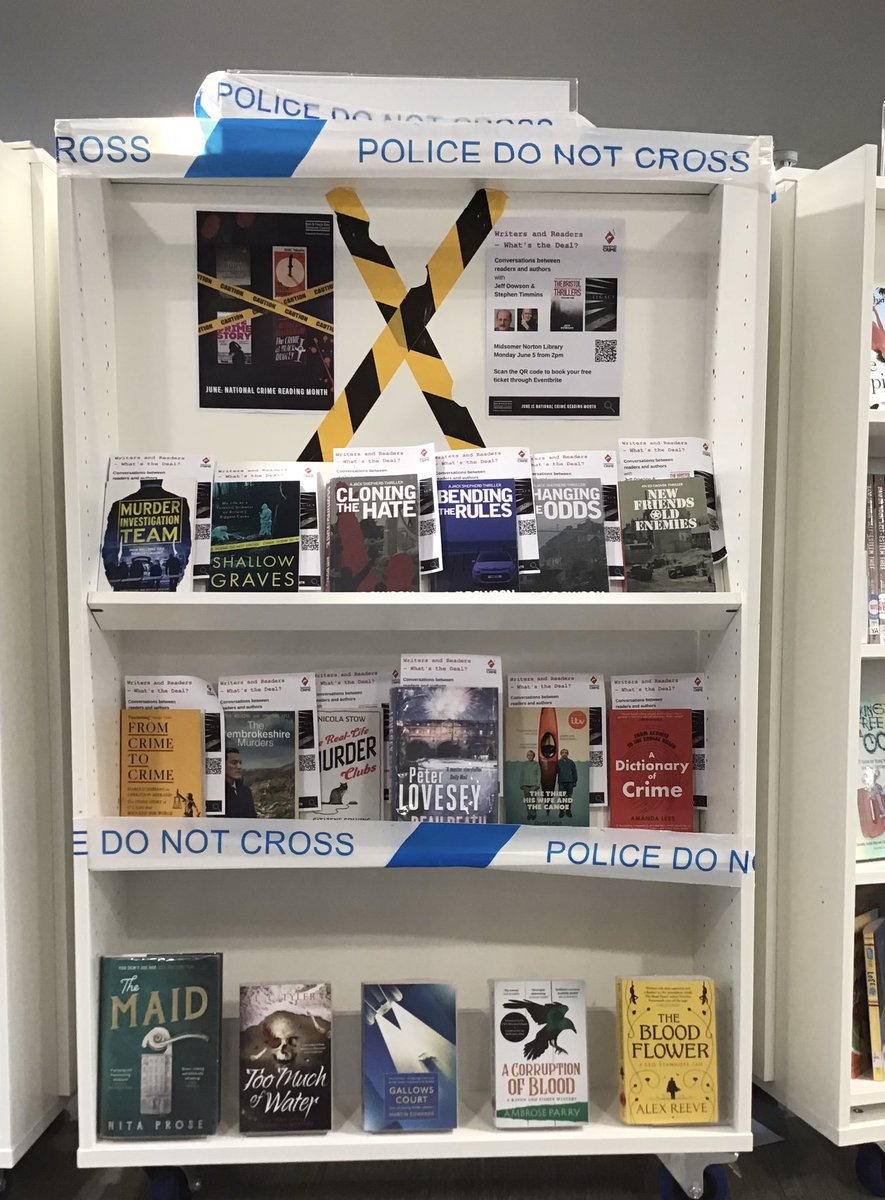 bnes_libraries's tweet image. National Crime Reading Month. No Midsomer Murders, but if we don’t have the crime for you we can order it in free of charge. Break some rules, get reading. #MidsomerNortonLibrary #BnesLibraries #LibrariesLive