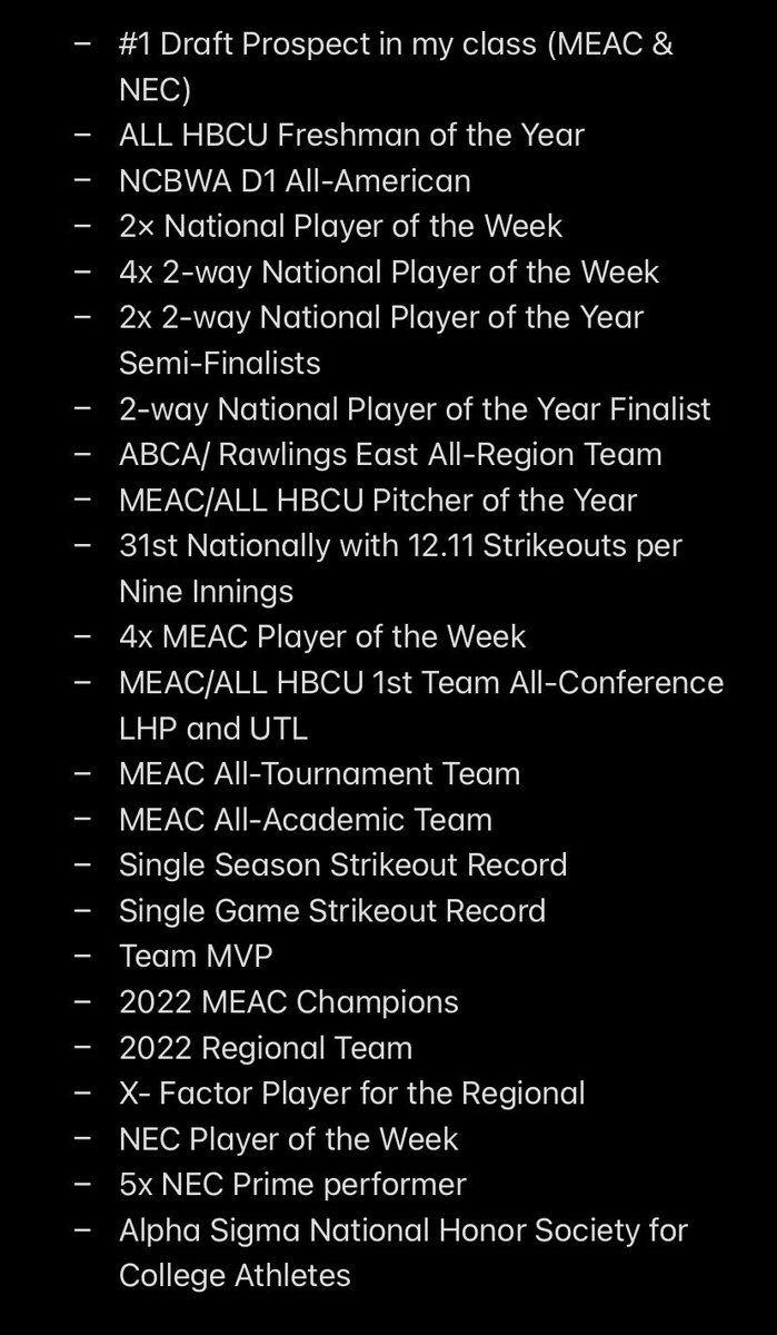 jordan_hamberg4's tweet photo. After extensive thought and contemplation, I’ve decided that I will be entering the transfer portal. I am a D1 All-American OF/LHP  (UTL) at Coppin State University. I'd like to be given the opportunity to apply my talents elsewhere! ALL DMS OPEN
Email: Stampedekid4@icloud.com https://t.co/pxYgJVn2iV