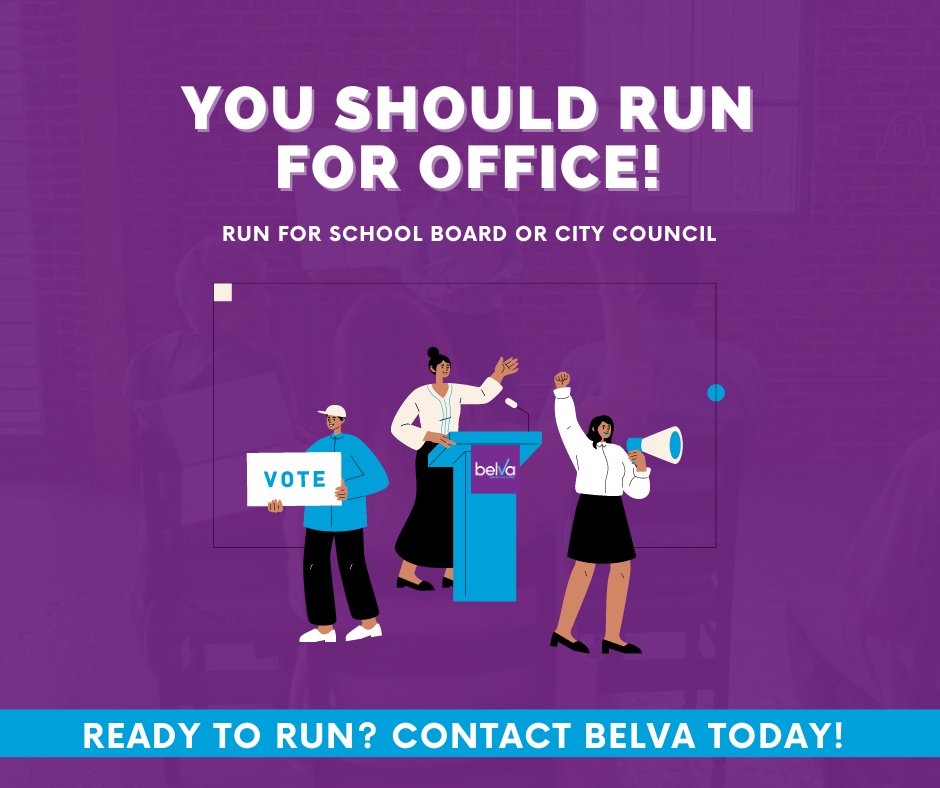 BelvaBuilders's tweet photo. It is the last day of May and now is a great time to think about running for School Board or City Council this November. Thinking about running? We know you have questions. Contact Belva today. We will make sure that you don't run for office alone! https://t.co/wD7jcdQZ0X