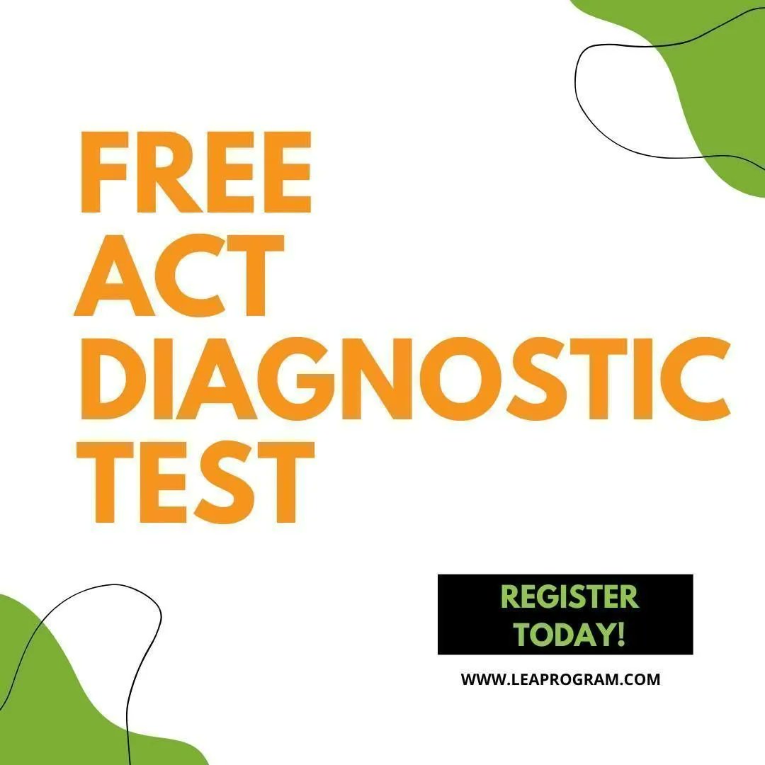 Register for our FREE ACT Diagnostic ACT Test in person or online!

Sign up today! buff.ly/3WfEeKt 

 #actprep #testprep #satprep #satmath #act #sat #scholarships #scholarship #financialaid #collegebound #collegeprep #momsofteens #dadsofteens