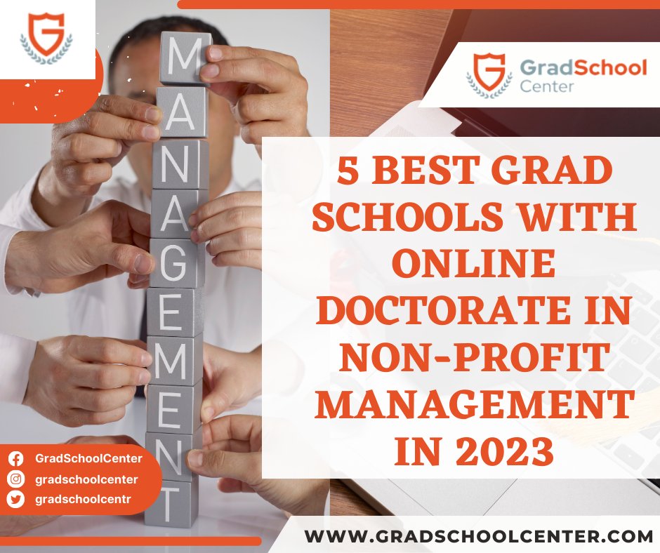 Take on important Nonprofit Management roles and publish research to advance this sector! See the top Online Doctorate in Non-Profit Management. bit.ly/3OPLBGV #nonprofitmanagement #onlinedoctorate #onlinephddegrees #gradschoolcenter