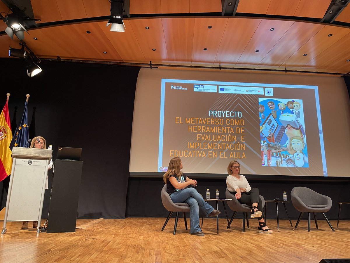 DigitalProf_RM's tweet photo. Llega el #Metaverso a las #jornadasDigitalProf por el CC Miralmonte como herramienta de evaluación e implementación en el aula @CPRRegionMurcia @educarm https://t.co/Fd4bIDKebE