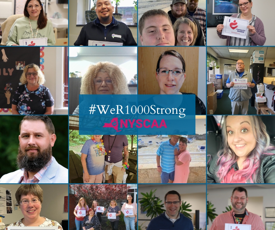 Today is officially the last day of Community Action Month and we want to highlight some of the amazing individuals who make up the New York Network! Thank you today and every day for all the wonderful work you are doing at your community action! #WeR1000Strong