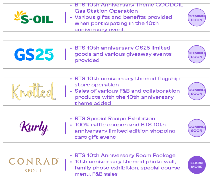 BTSMerchUpdates's tweet photo. BTS Presents Everywhere Festa 2023 10th Anniversary 

Partners and offers
https://t.co/gcDu4SfXDi https://t.co/662Eo6YCxH