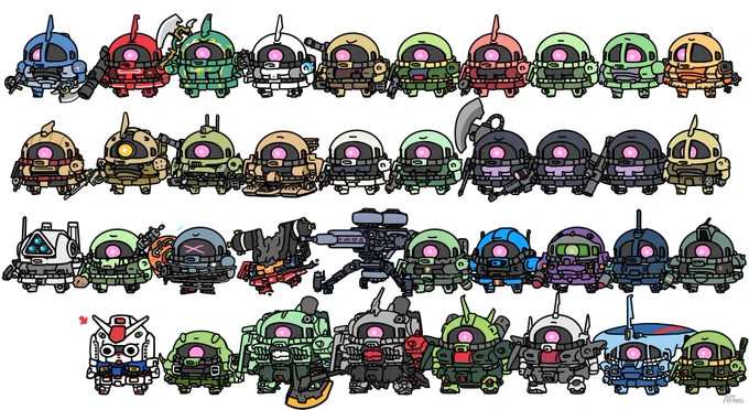 Daily Zaku, gundam look but zaku Inside Perfect Gundam (Thunderbolt ) today