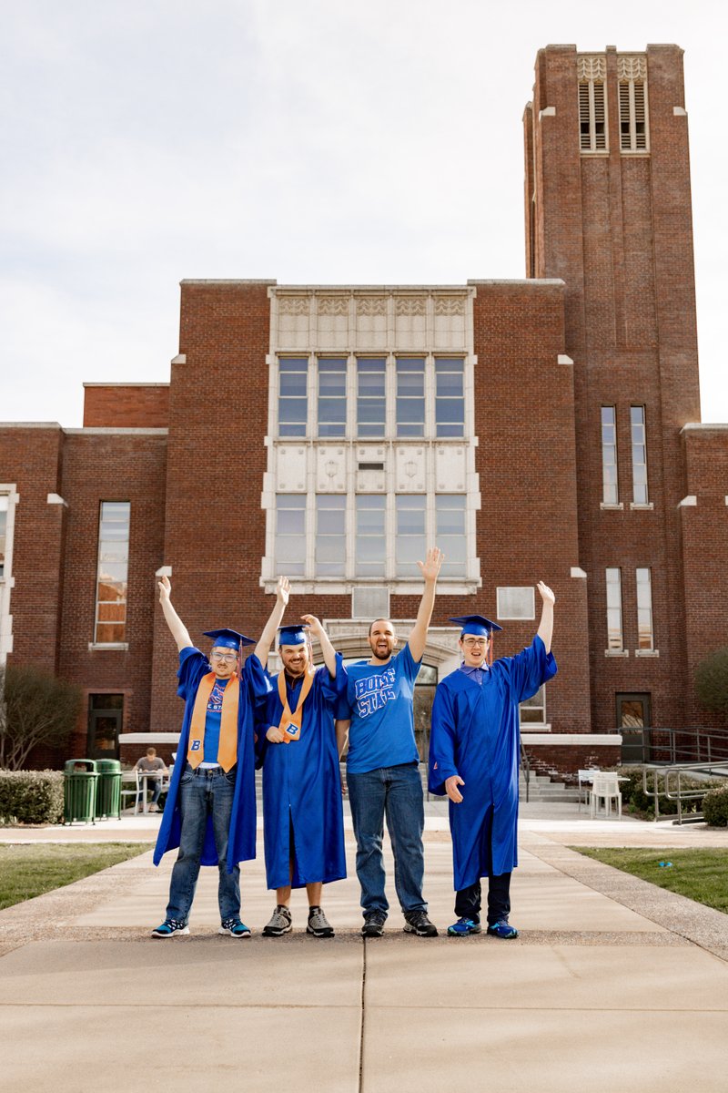 BoiseState's tweet photo. Congratulations to Carter Anderson, Ryan McKay, Spencer Wheat, and Ian Peachey, the first four graduates of the @BoiseStateCOED PEERS Program, who earned certificates in Community and Career Readiness Studies on May 6.

🎓 https://t.co/WzgJ94B1JO https://t.co/6blwt1t8ck