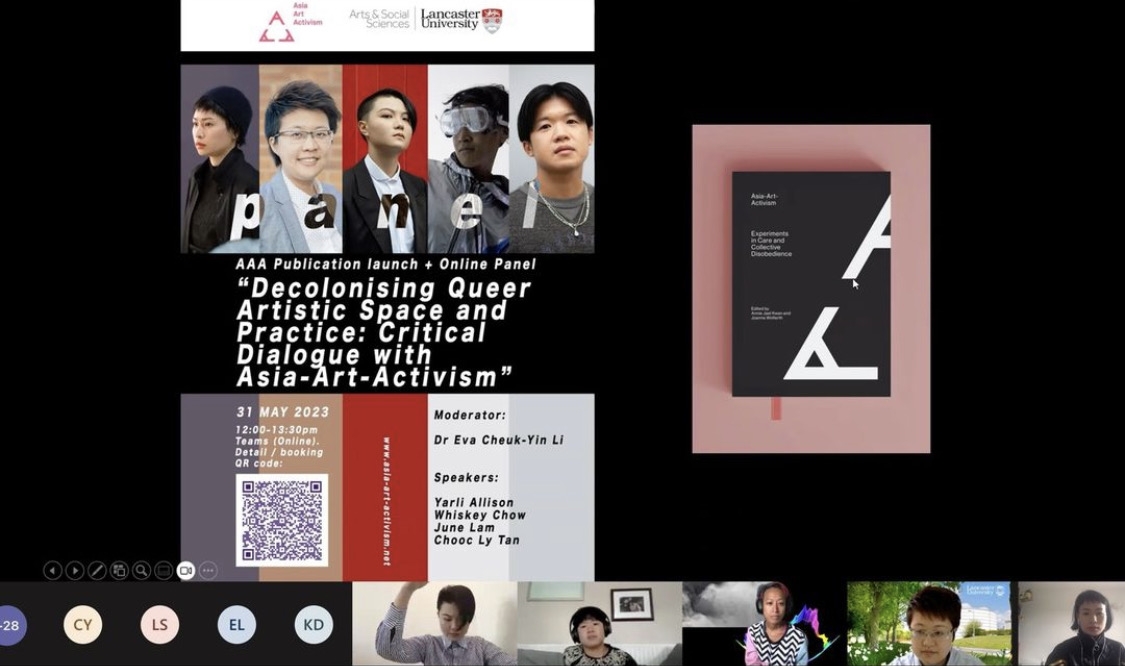Eva Cheuk-Yin Li (@evacyli) on Twitter photo It's not every day that you come across an all-queer POC discussion panel. Thank you all the participants and our amazing speakers, Yarli Allison, Whiskey Chow, June Lam, and Chooc Ly Tan! 🏳️🌈🏳️⚧️✊<a href="/asiaartactivism/">Asia-Art-Activism</a> <a href="/YarliAllison/">Yarli Allison</a> <a href="/ChoocLy/">Chooc Ly Tan💫</a> <a href="/SociologyLancs/">Sociology Department Lancaster University</a> #queer #ESEA It's not every day that you come across an all-queer POC discussion panel. Thank you all the participants and our amazing speakers, Yarli Allison, Whiskey Chow, June Lam, and Chooc Ly Tan! 🏳️🌈🏳️⚧️✊<a href="/asiaartactivism/">Asia-Art-Activism</a> <a href="/YarliAllison/">Yarli Allison</a> <a href="/ChoocLy/">Chooc Ly Tan💫</a> <a href="/SociologyLancs/">Sociology Department Lancaster University</a> #queer #ESEA