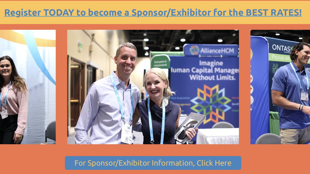Meet and network with Florida HR Professionals at #HRFL23. Sponsors and Exhibitors - sign up today. CLICK: ow.ly/ktuK50NPFAS