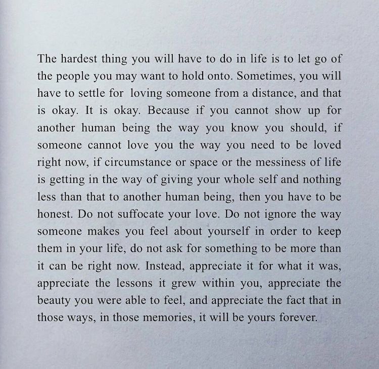 sometimes you just have to let go of some people