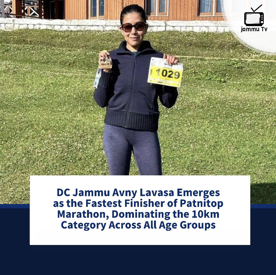 DC #Jammu Avny Lavasa dominates the #Patnitop Marathon, emerging as the fastest finisher in the 10km category across all age groups! 🥇🏃‍♀️💨