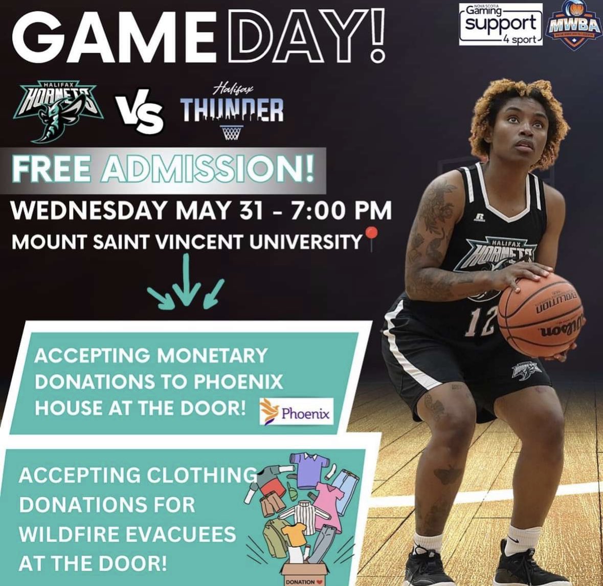 Tasia McKenna (@tasiamckenna) on Twitter photo 🚨FREE ADMISSION🚨
We hope that this can serve as a brief chance to take your mind off the current events & enjoy a game with friends & family.
🆚: <a href="/HfxHornets/">Halifax Hornets</a> vs. <a href="/ThunderSelects/">Thunder Selects</a>
🗓️: Wed May 31 (today!)
⏰: 7:00pm AT
📍: <a href="/MSVU_Halifax/">Mount Saint Vincent University</a>
🎟️: FREE
💻🔗: youtube.com/embed/-h1cofJA… 🚨FREE ADMISSION🚨
We hope that this can serve as a brief chance to take your mind off the current events & enjoy a game with friends & family.
🆚: <a href="/HfxHornets/">Halifax Hornets</a> vs. <a href="/ThunderSelects/">Thunder Selects</a>
🗓️: Wed May 31 (today!)
⏰: 7:00pm AT
📍: <a href="/MSVU_Halifax/">Mount Saint Vincent University</a>
🎟️: FREE
💻🔗: youtube.com/embed/-h1cofJA…