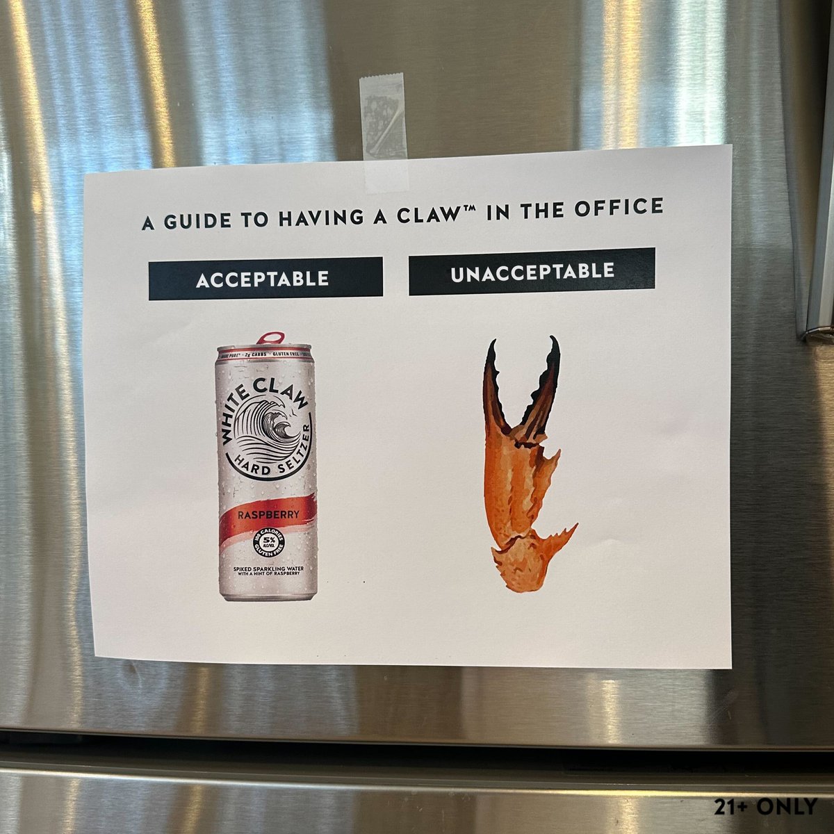 WhiteClaw's tweet photo. Can everyone circulate this to HR https://t.co/ks6gjjMNwz