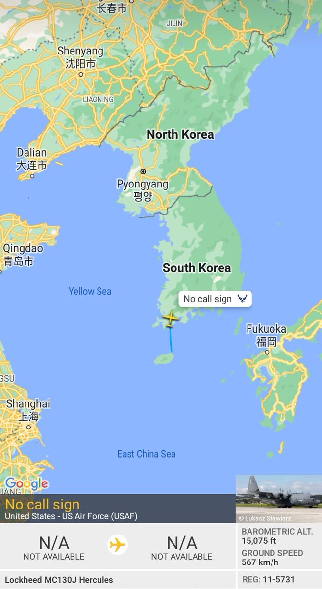 Oceanworldfree's tweet photo. 🇺🇲USAF 352SOW 67SOS 11-5731 #AE4E19
#KoreaStrait
Lockheed Martin MC-130J Commando II
#MC130 #C130H #MC130J #AC130 #AC130J https://t.co/ejdp955c4t