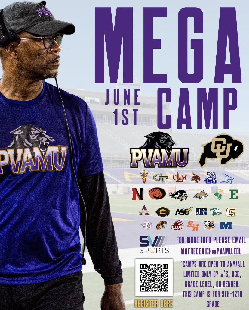 _Showtime2_'s tweet photo. I will be at @PVAMU_Football Camp tomorrow!! @mooreathletics @CoachMFred_OC @mcdowell_bubba @single_antonio @JAWilliams22 @CoachRhea87 @KingFrazierJr @Storm7v7 https://t.co/MkRTf0hoxC