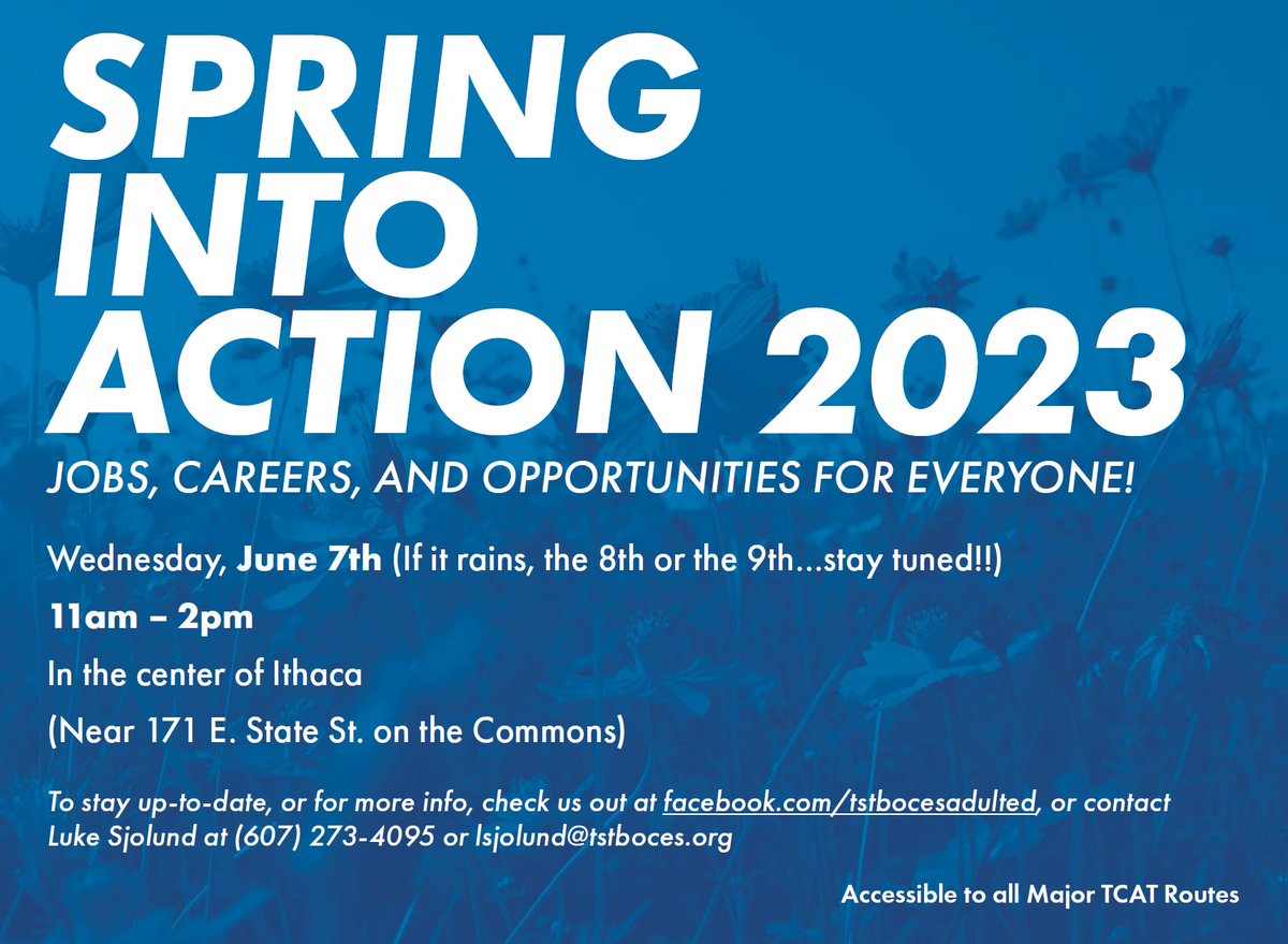 Annual Spring Into Action Job Fair coming up in June! #BOCESproud