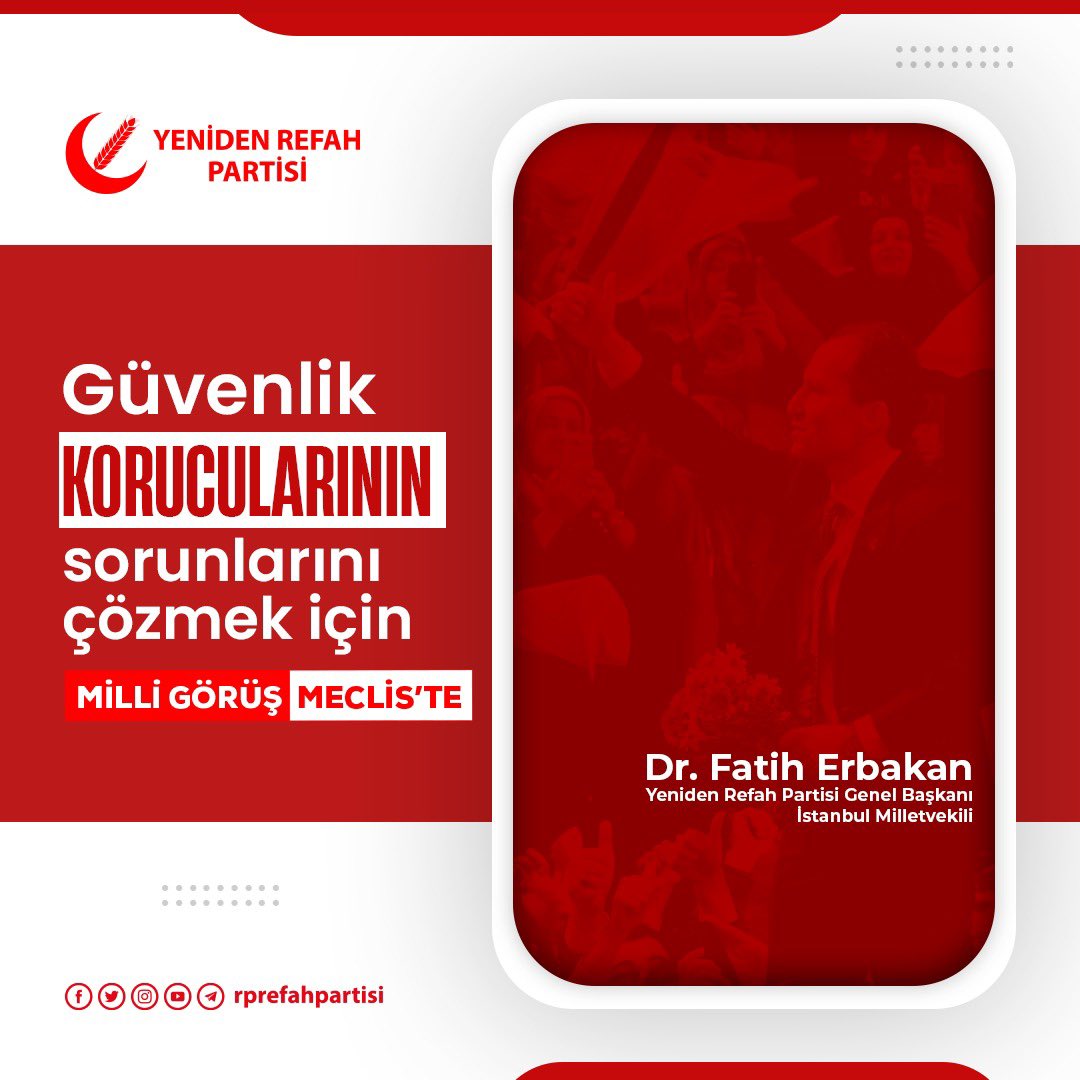 Güvenlik korucularının sorunlarını çözmek için #MilliGörüşMecliste

uyelik.yenidenrefahpartisi.org.tr
@erbakanfatih @rprefahpartisi