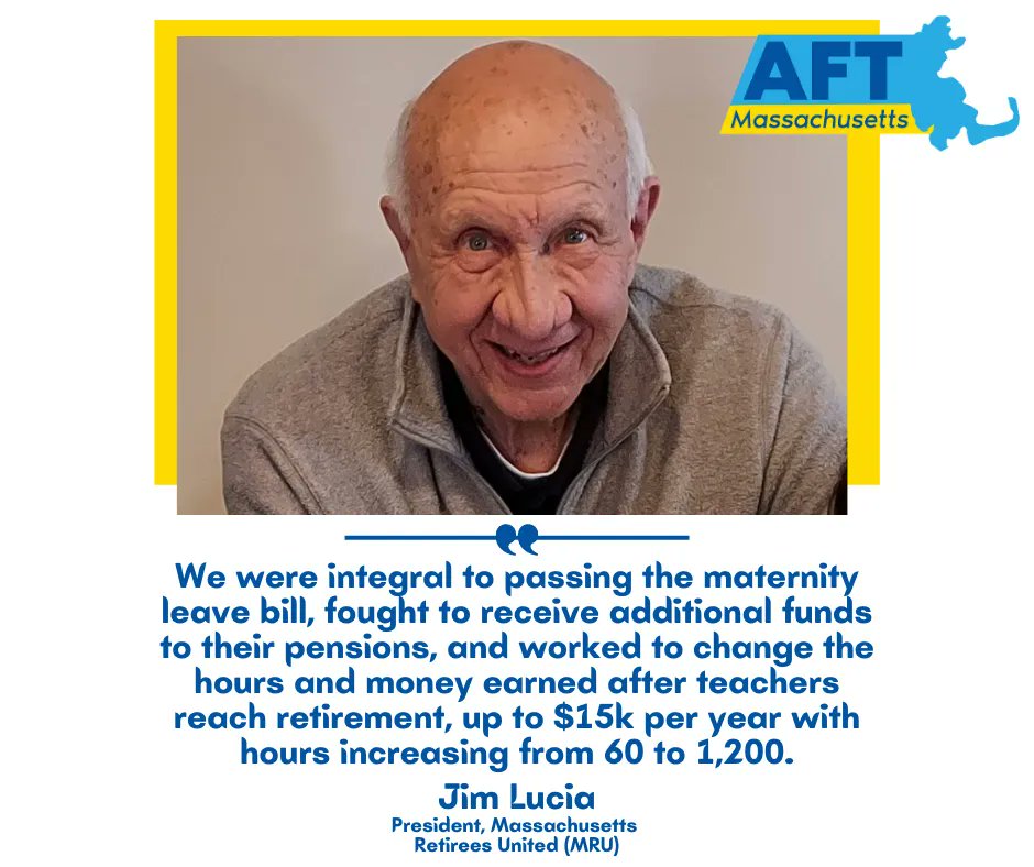 ✨ ICYMI! ✨ #AFTVOICES got to chat with Jim Lucia, President of the Massachusetts Retirees United (MRU), to discuss all the amazing work the MRU has done and continues to do! Read more here: buff.ly/41EtG9G