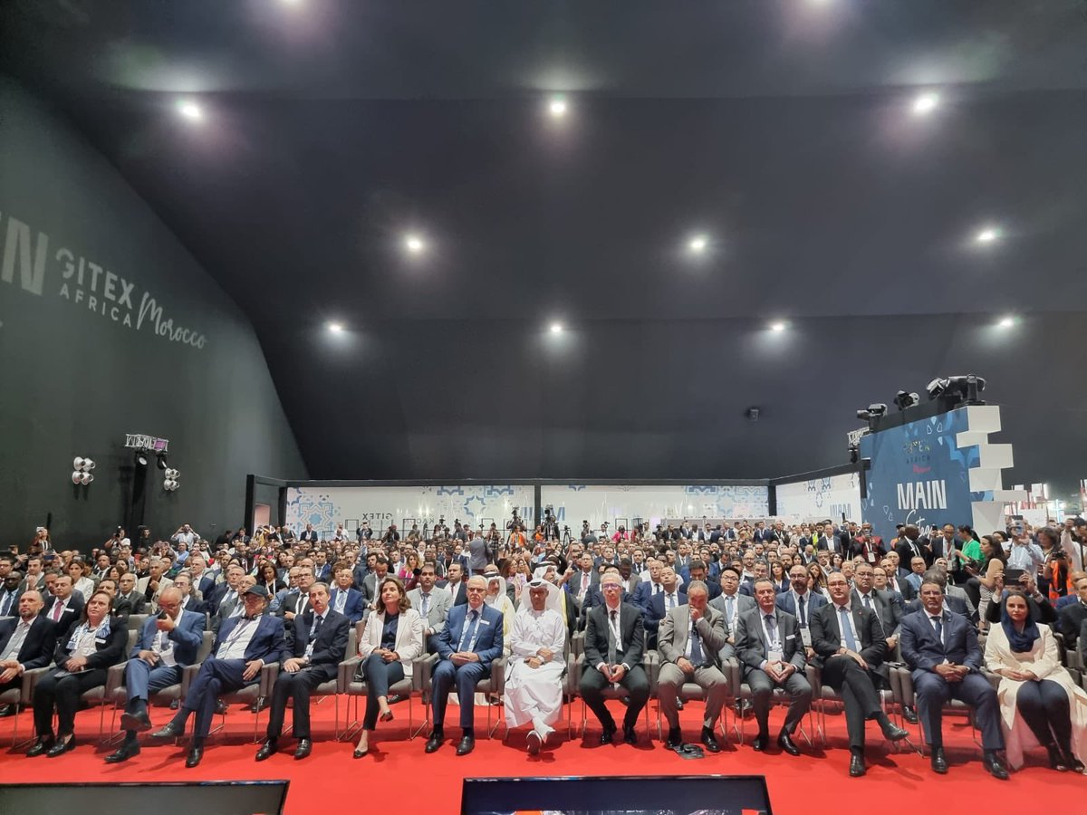 HamdanMohammed's tweet photo. Congratulations to the King and people of Morocco on the launch of  GITEX Africa—the largest tech event in Africa. With 900 companies from 100 nations participating in the event, GITEX Africa showcases the incredible potential of Africa’s technology sector. Organised in partnership with GITEX Dubai, the world’s largest tech event, Gitex Africa held in Marrakesh reflects the importance of the continent’s tech sector on the world stage.