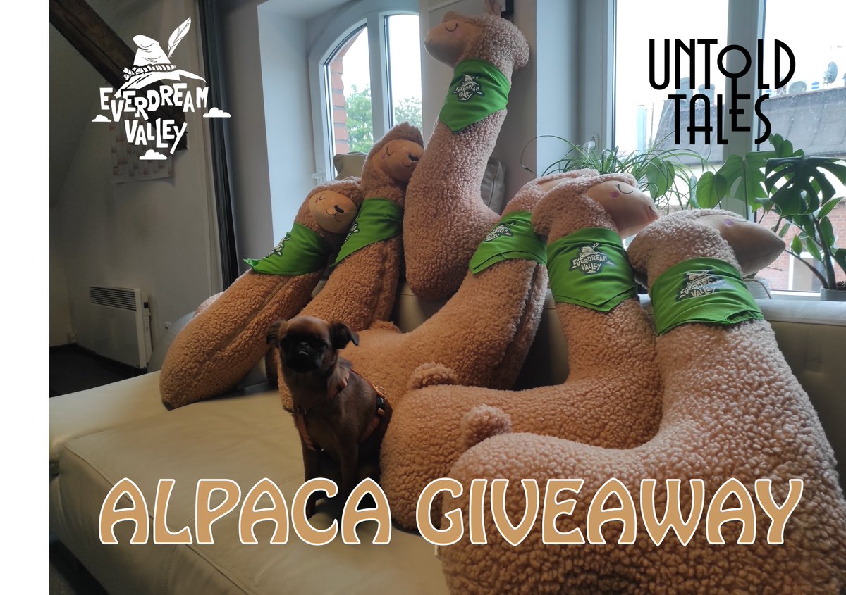 UntoldTalesHQ's tweet photo. 🌟GIVEAWAY TIME!🌟
Win an adorable Alpaca Plushie! 🦙

1️⃣Like and Retweet this post
2️⃣Write in the comment your favorite thing about Everdream Valley!

⌛The giveaway ends in 24 hours
🥇The winner will be chosen at random
❤️Good luck!
#EverdreamValley #AlpacaPlushieGiveaway https://t.co/Khu8LCasFt