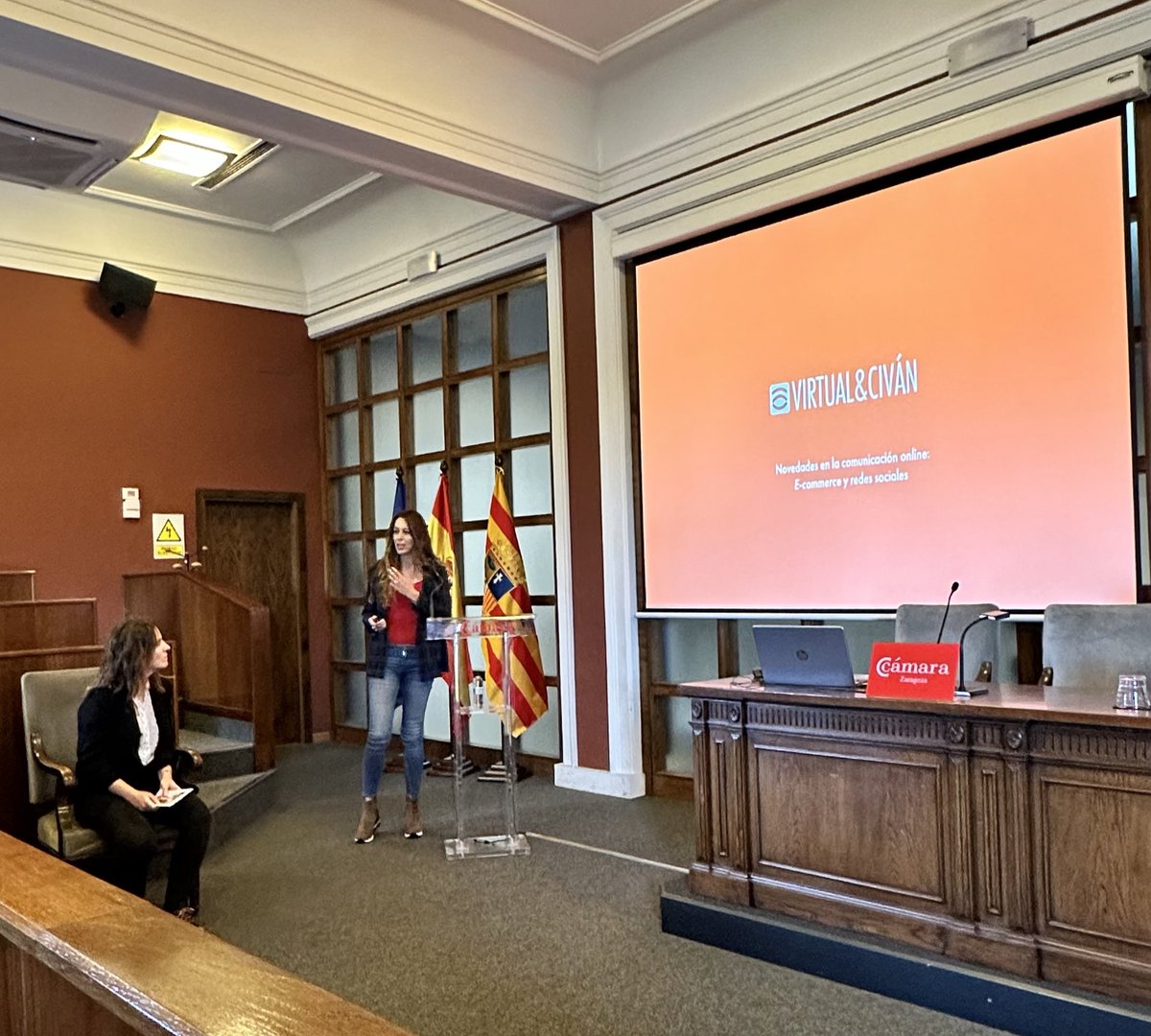 aragonalimentos's tweet photo. 3ª Sesión:  “Novedades en la comunicación online” con Pilar Laglera– Técnica de comunicación y Marketing Digital de @VirtualCivan y
Sandra Lázaro – Responsable de cuentas de @VirtualCivan https://t.co/unkBlbaxoK