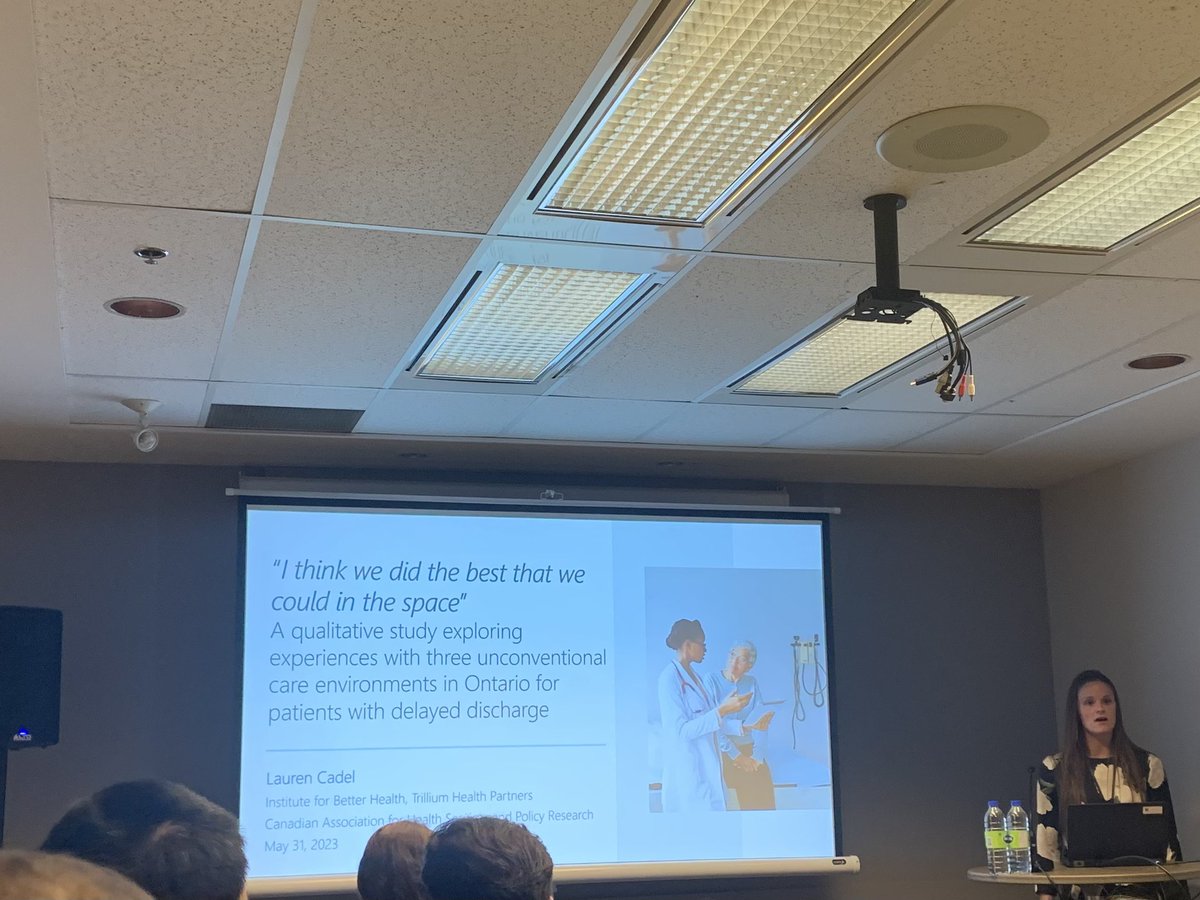 Dr. Sara Guilcher (she/her) (@sguilcher) on Twitter photo Lauren Cadel <a href="/laurencadel/">Lauren Cadel</a> speaking to a pack audience <a href="/CAHSPR/">CAHSPR</a> about our research on experiences with unconventional spaces for those with delay in discharge. Space, staffing model and continuity of care important! #hallwaymedicine Thanks to funding from <a href="/CIHR_ICRH/">CIHR-ICRH | L'ISCR des IRSC</a> Lauren Cadel <a href="/laurencadel/">Lauren Cadel</a> speaking to a pack audience <a href="/CAHSPR/">CAHSPR</a> about our research on experiences with unconventional spaces for those with delay in discharge. Space, staffing model and continuity of care important! #hallwaymedicine Thanks to funding from <a href="/CIHR_ICRH/">CIHR-ICRH | L'ISCR des IRSC</a>