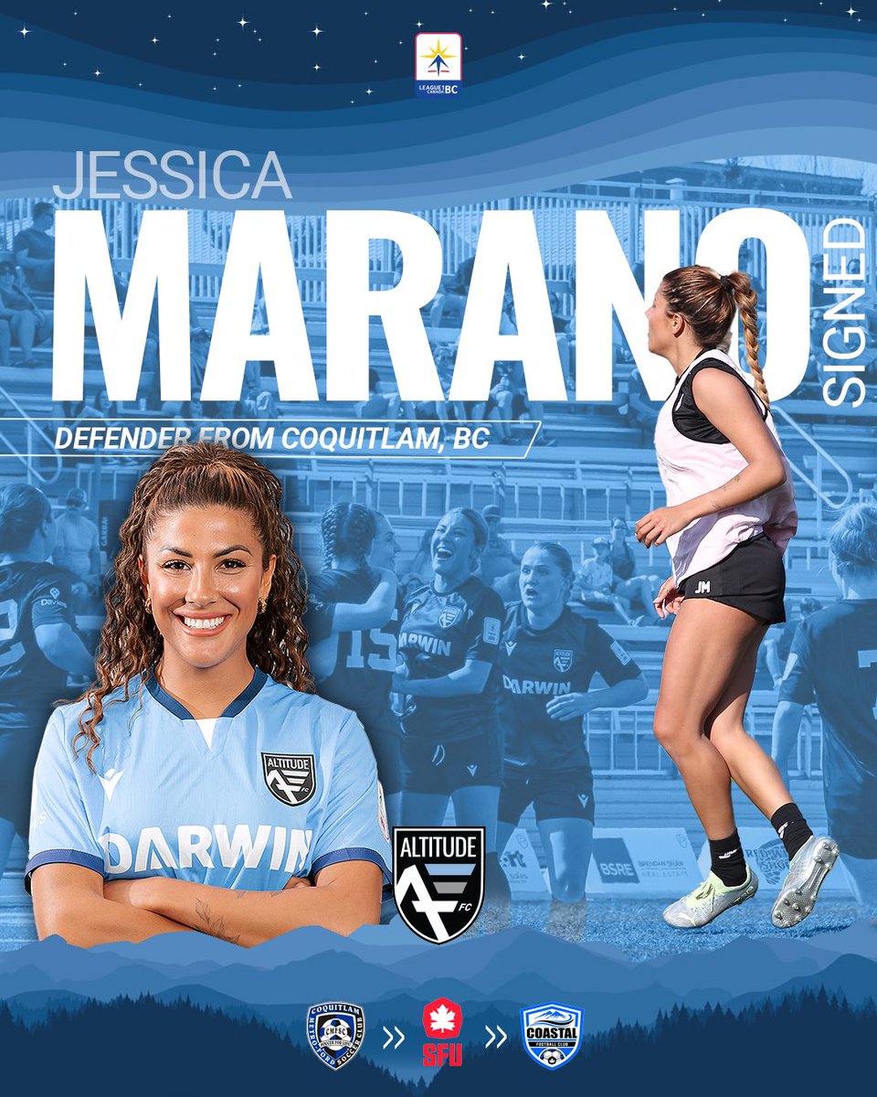 AltitudeFC_ca's tweet photo. We are very excited announce the signing of Jessica Marano to the team. Jessica played in our season opener and suffered a shoulder injury, but will be back very soon. 

@CMFSC @SFUWSOC @Coastal_FC https://t.co/OqlHnudxDL