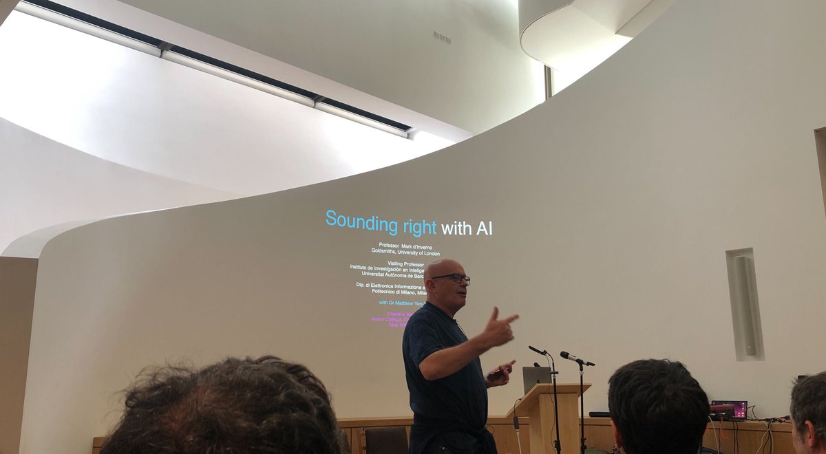 Thanks so much @JesusOxford, @GoldsmithsUoL and @turinginst for the wonderful #creativemachineoxford event! Not surprisingly, “Better than Bach? AI and Music” panel was truly insightful with great presentations by @francoispachet @dder @MarkdInverno, led by @Robert_Laidlow!