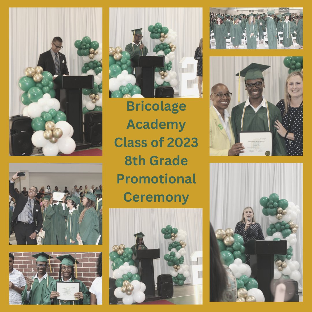 We would like to congratulate the 8th Grade Class of 2023 on their promotion to the next level! We wish this fantastic group the best on their journey to high school. Go Trojans! #BricolcageNOLA #BricolageTrojans