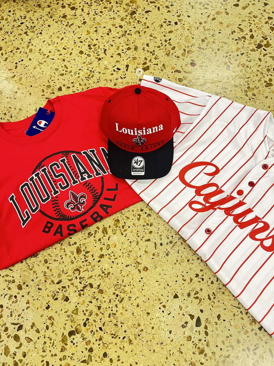 Our <a href="/RaginCajunsBSB/">Louisiana Ragin’ Cajuns® Baseball</a> team is going to Miami this weekend, whatcha wearin’ to the <a href="/peteslafayette/">Pete's Lafayette</a> watch party?!
