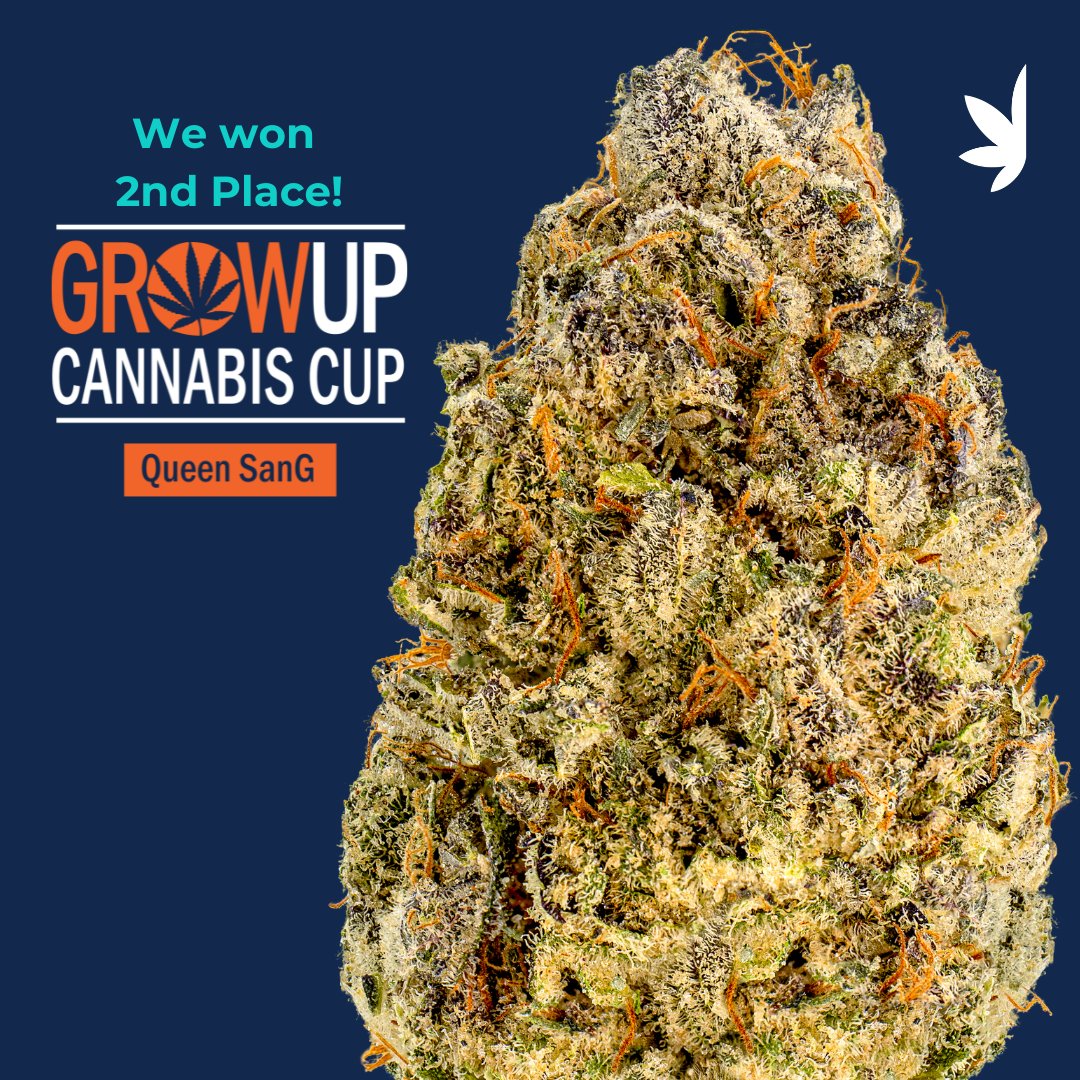 Hey friends, Queen SanG won second place at the <a href="/growupcanada/">Grow Up Conference, Expo and Awards</a> Cannabis Cup!👏👏👏

We’d like to thank our AWESOME team for the hard work, effort, and dedication that they have towards growing our award-winning products. We couldn’t do this without them!